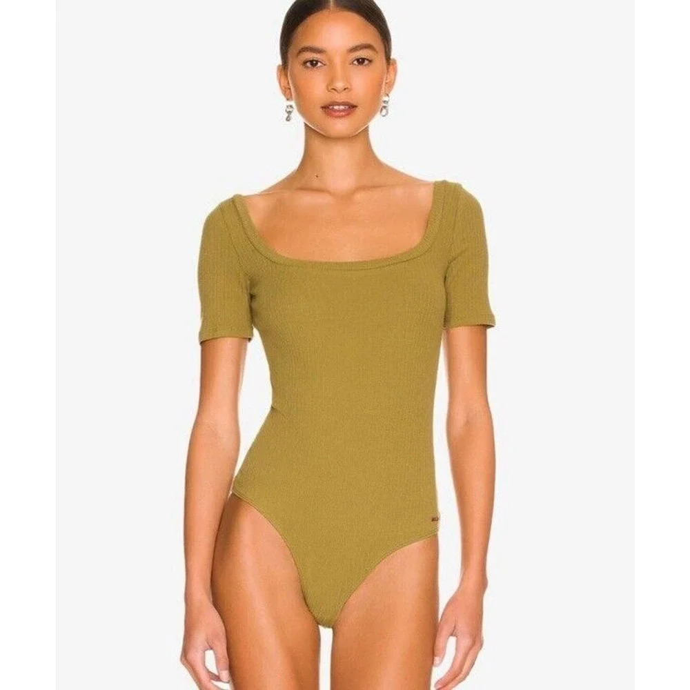 NEW n:PHILANTHROPY Langley Bodysuit Olive Green Women's Size Small NWT